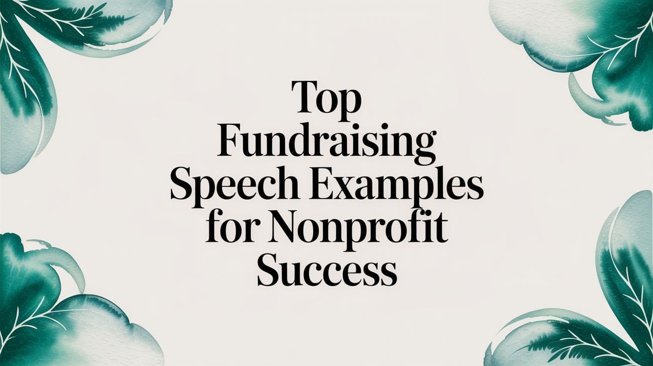 Top Fundraising Speech Examples Success