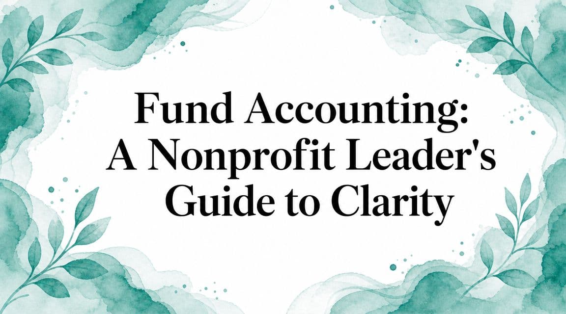 Fund Accounting: Nonprofit Leader's Guide