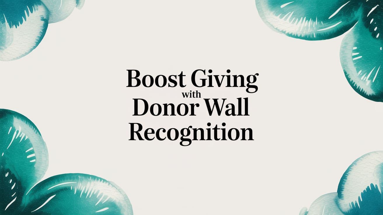 Boost Giving with Donor Wall Recognition