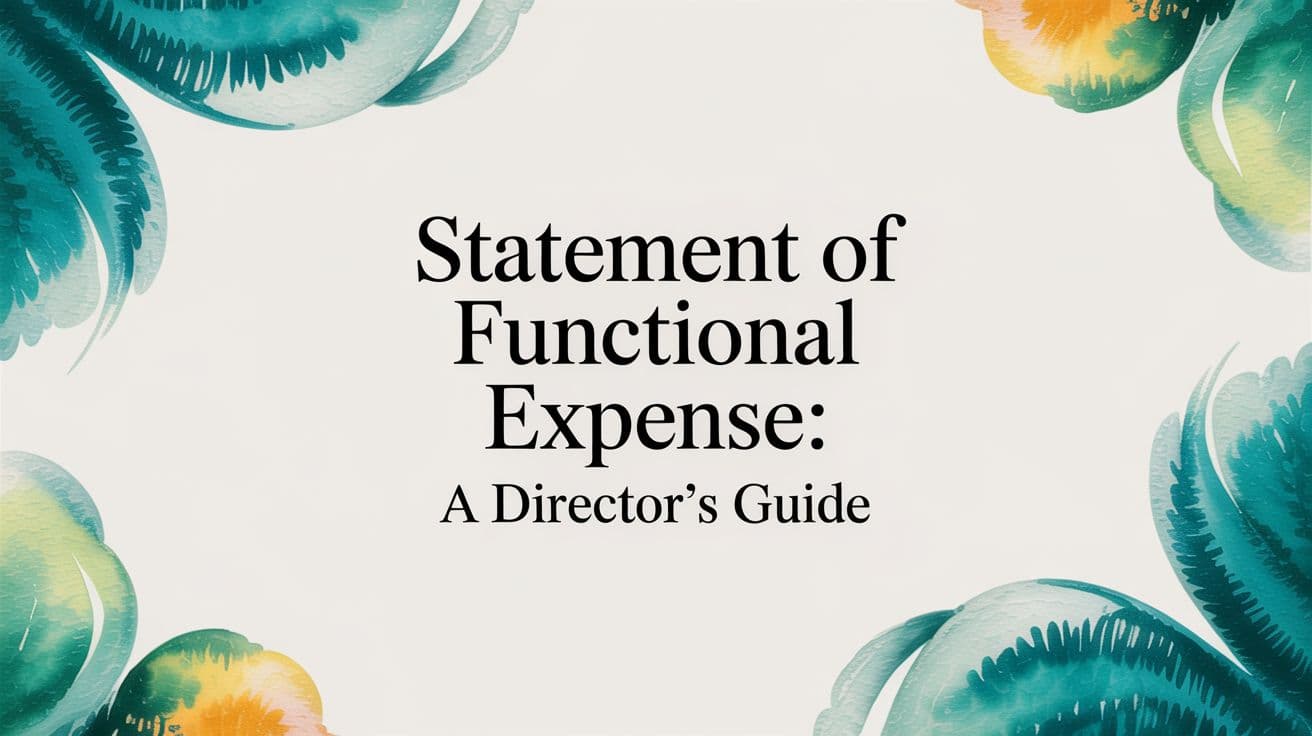Statement of Functional Expense: Guide