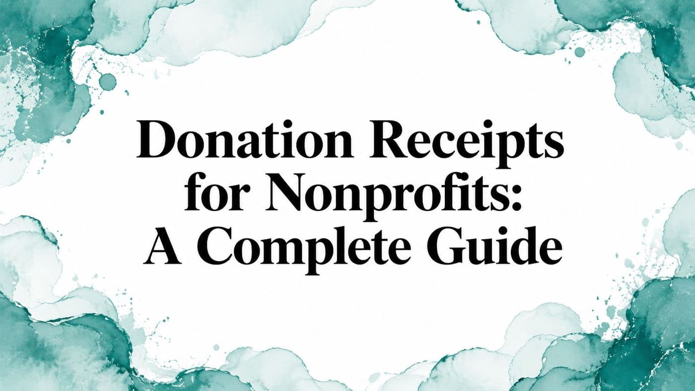 Donation Receipts for Nonprofits Guide - AlignMint nonprofit software